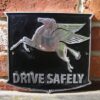 Mobil Pegasus Cast Sign Painted