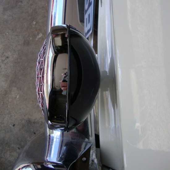 Red Spot Lights with Vintage Grilles