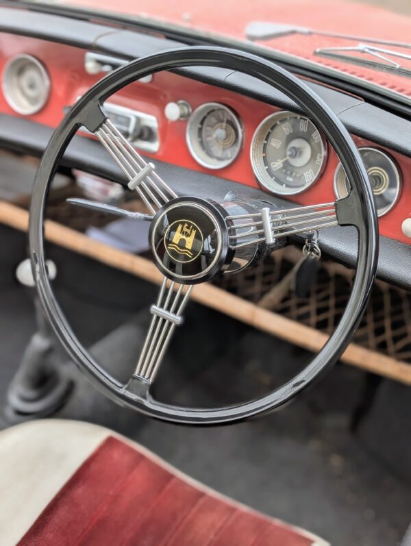 Black Banjo Steering Wheel for Beetle, Ghia, Type 3 (complete)